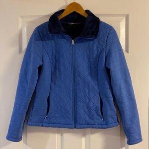 North Face quilted full zip sweatshirt